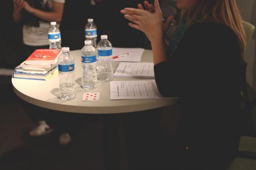 Water Bottles on Meeting Table