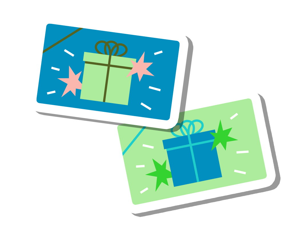 Two gift cards