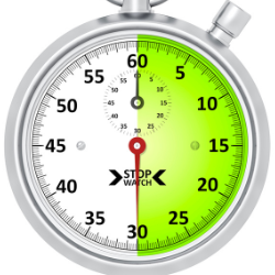 stopwatch indicating 30 second limit