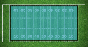 football field with one acre highlighted