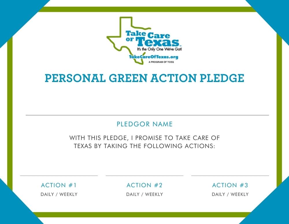 Green Action Pledge Certificate PDF