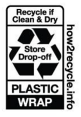 plastic wrap recycle logo, store drop-off