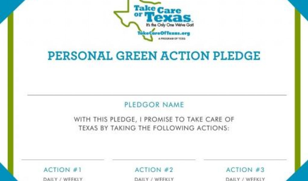 Green Action Pledge Certificate