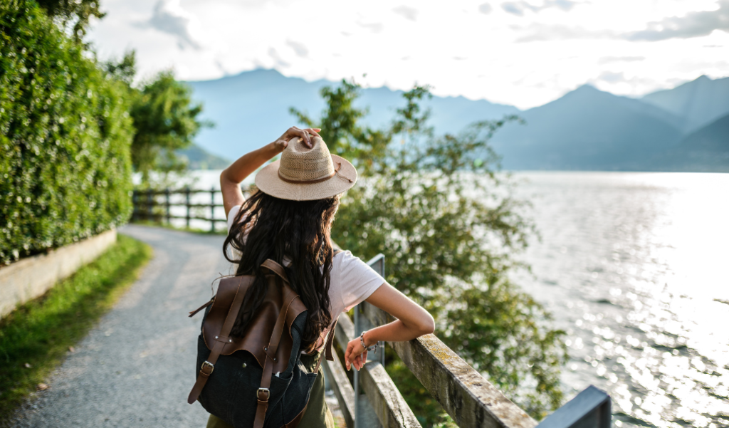 Woman looking out at the water.