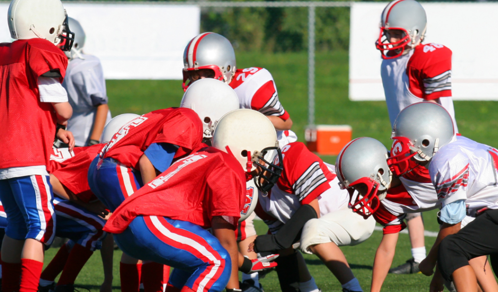 football players practice on the field 
