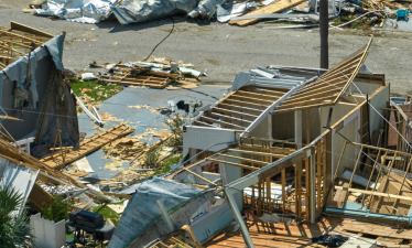 destroyed homes after a tornado