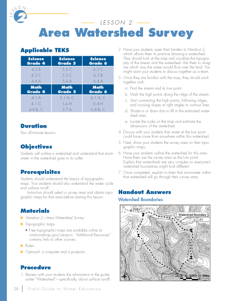 area watershed survey