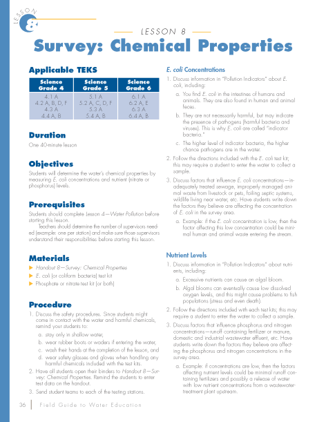 survey chemical properties