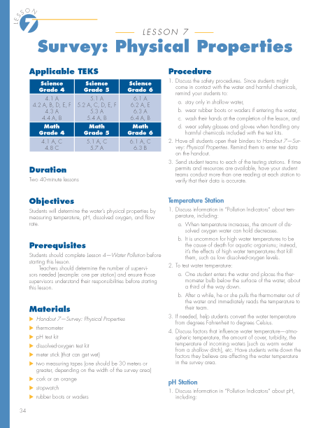 survey physical properties