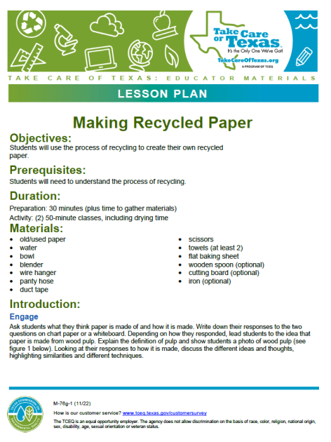 making recycled paper