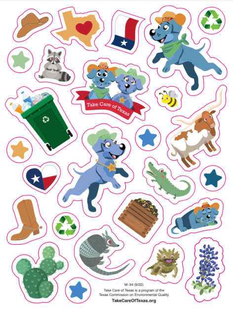 Sticker Sheet  Take Care of Texas