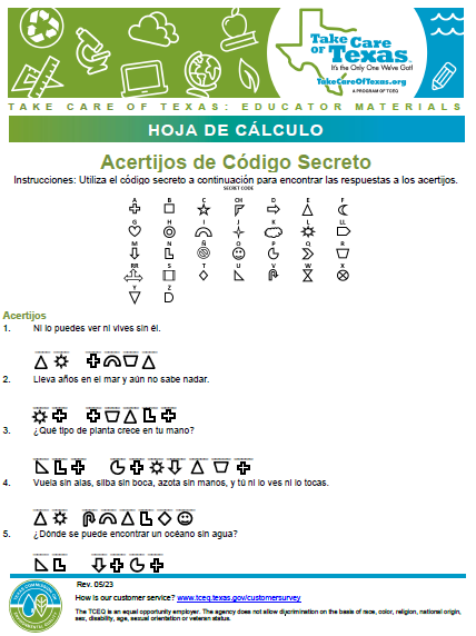 Acertijos de código secreto Secret Code Riddles