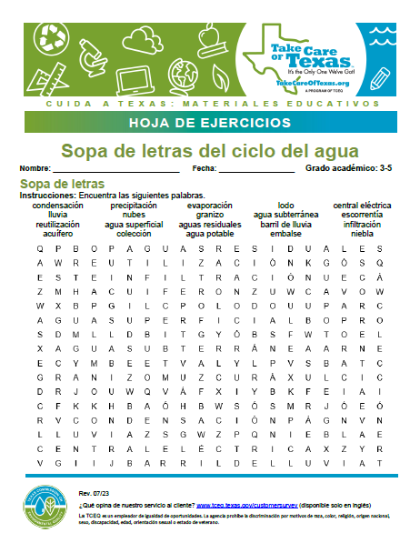 sopa de letras del planeta tierra