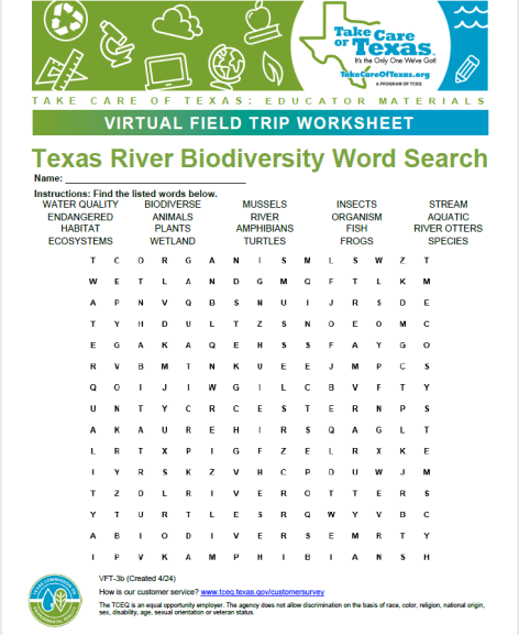 bio diversity word search