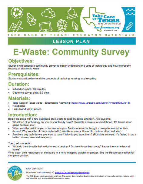 e-waste community survey