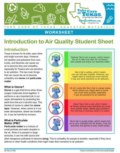 intro to air quality lesson plan