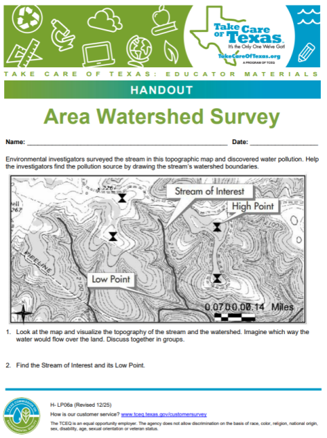 area watershed survey