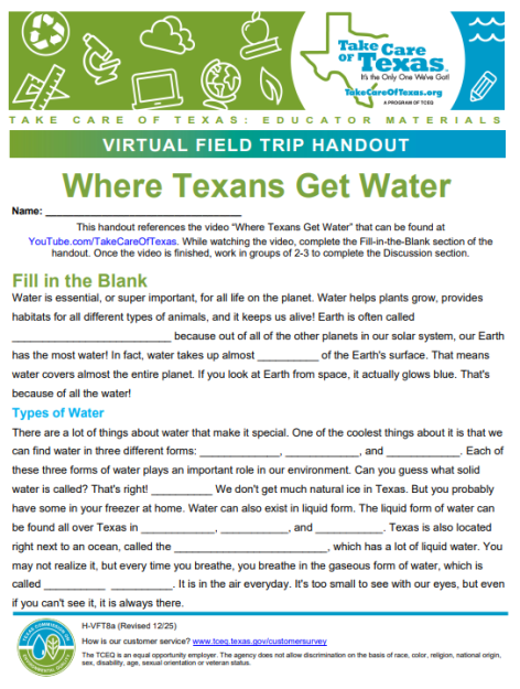 Where Texans Get Water