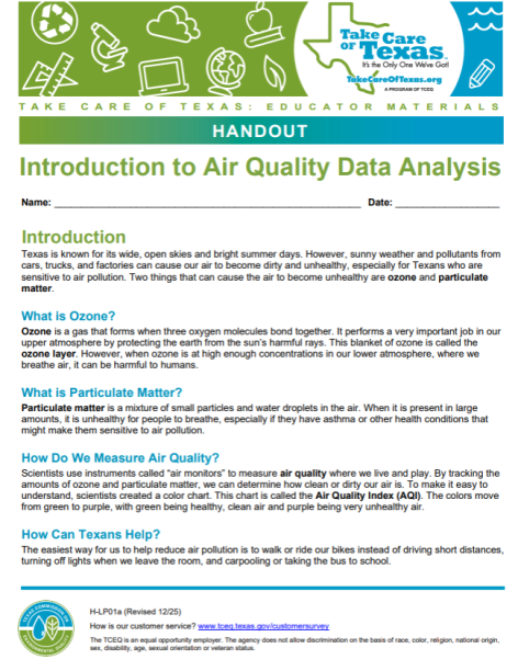 introduction to air quality data analysis