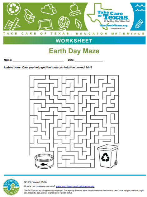 earth day maze