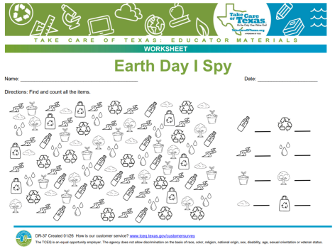earth day i spy
