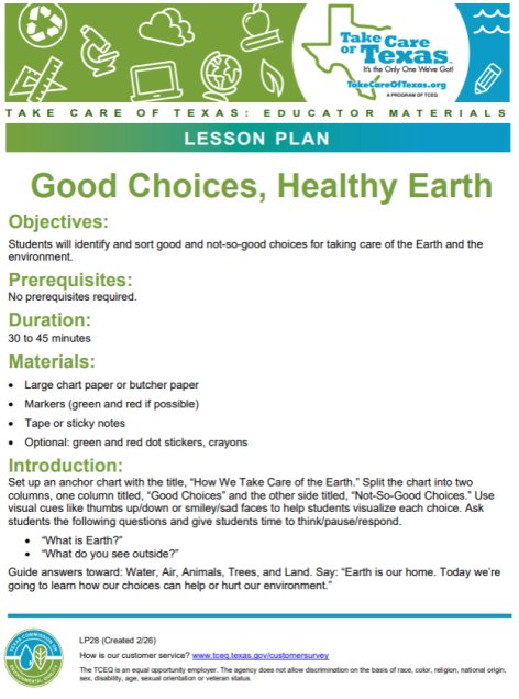 good choices healthy earth