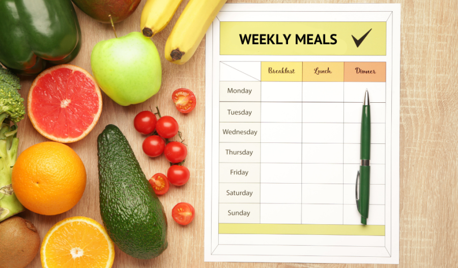 Weekly meal calendar