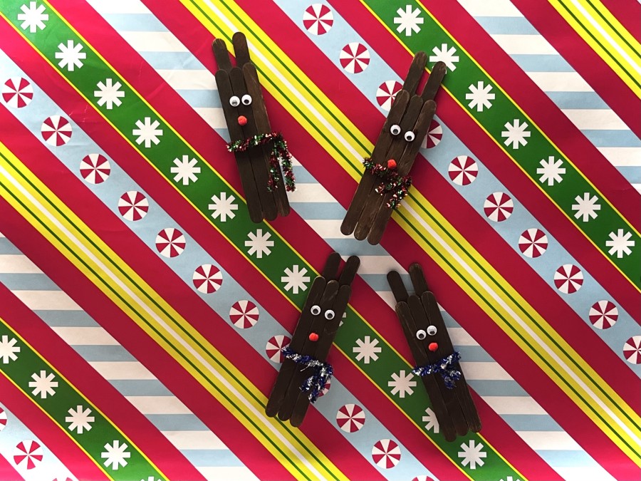 Popsicle stick reindeers