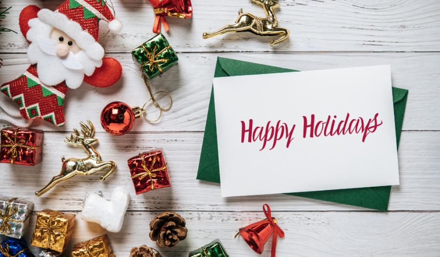 Holiday invitations and decorations