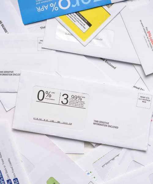 Pile of junk mail.