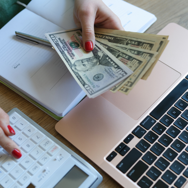 Planning on the computer and counting money
