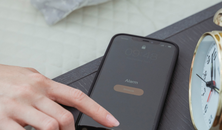 Cellphone with alarm going off