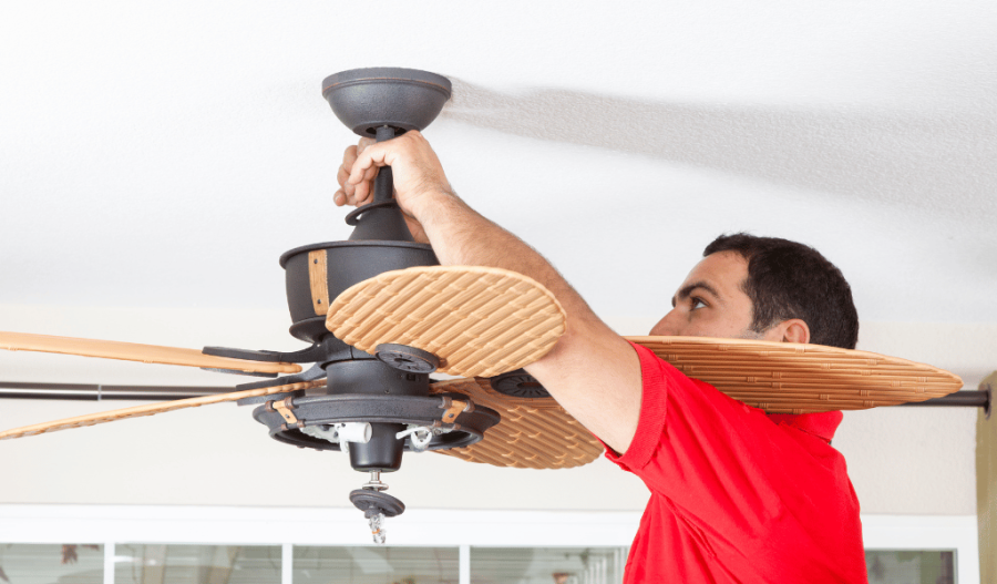 Fixing a fan