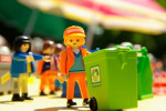 Figurines posed to recycle